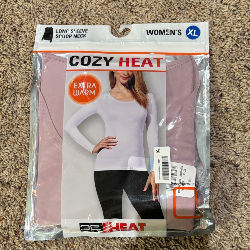 32 Degrees Women's Cozy Heat Long Sleeve Top - Soft Purple